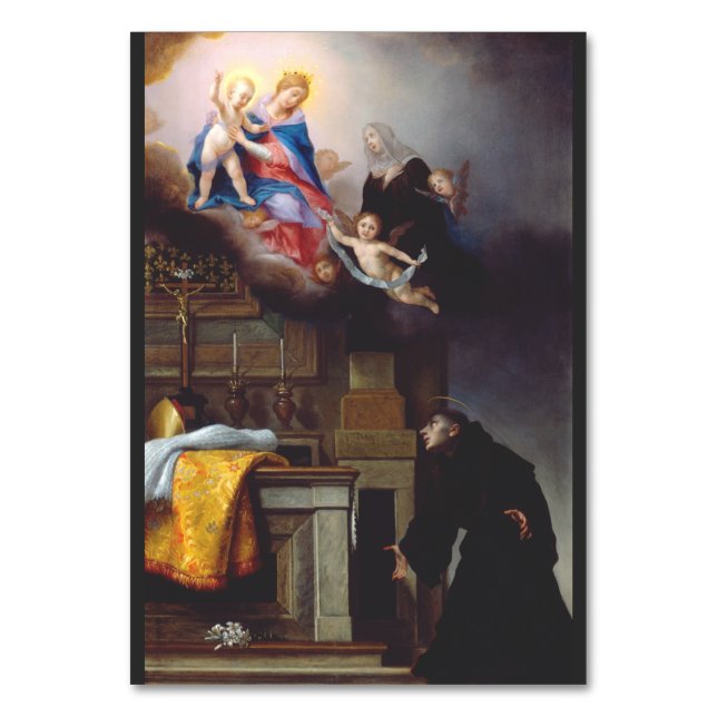 Saint Louis of Toulouse Heavenly Inheritance Art Table Number (Front)