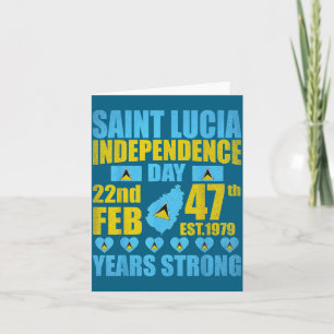 Saint lucia 47th independence day lucian pride st card
