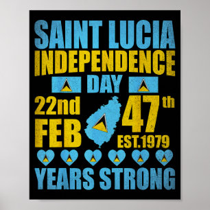 Saint lucia 47th independence day lucian pride st poster