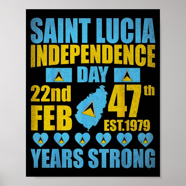 Saint lucia 47th independence day lucian pride st poster (Front)