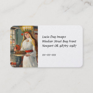 Saint Lucia and Child Bringing Saffron Bread Business Card