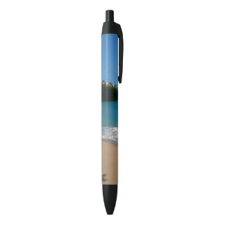 Saint Lucia Beach Tropical Vacation Landscape Black Ink Pen