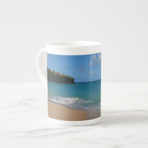 Saint Lucia Beach Tropical Vacation Landscape Bone China Mug