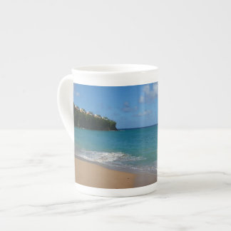 Saint Lucia Beach Tropical Vacation Landscape Bone China Mug