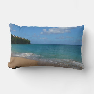 Saint Lucia Beach Tropical Vacation Landscape Lumbar Cushion