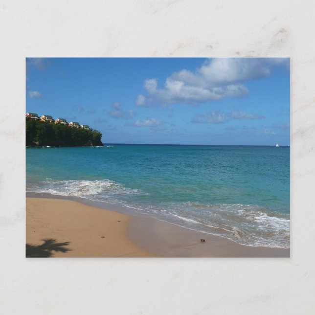 Saint Lucia Beach Tropical Vacation Landscape Postcard (Front)
