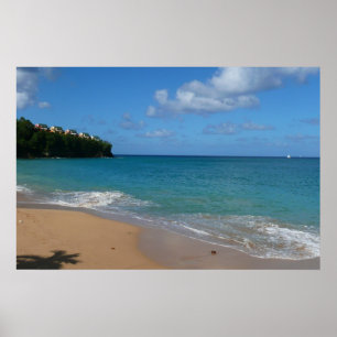Saint Lucia Beach Tropical Vacation Landscape Poster