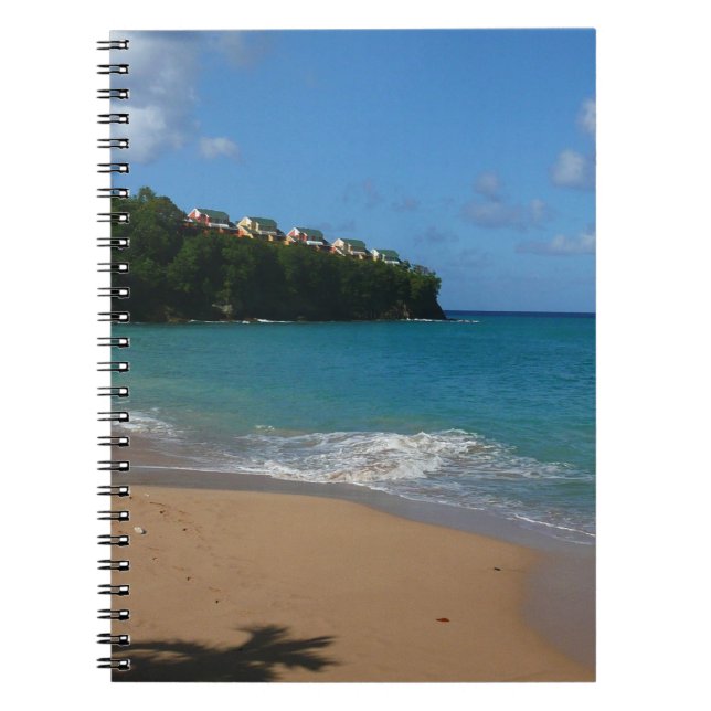 Saint Lucia Beach Tropical Vacation Landscape Spiral Notebook (Front)