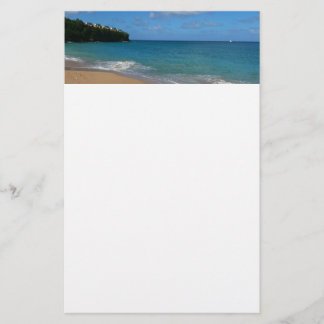 Saint Lucia Beach Tropical Vacation Landscape Stationery