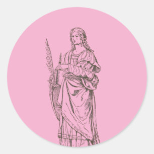 Saint Lucia by Bernardino Luini Classic Round Sticker