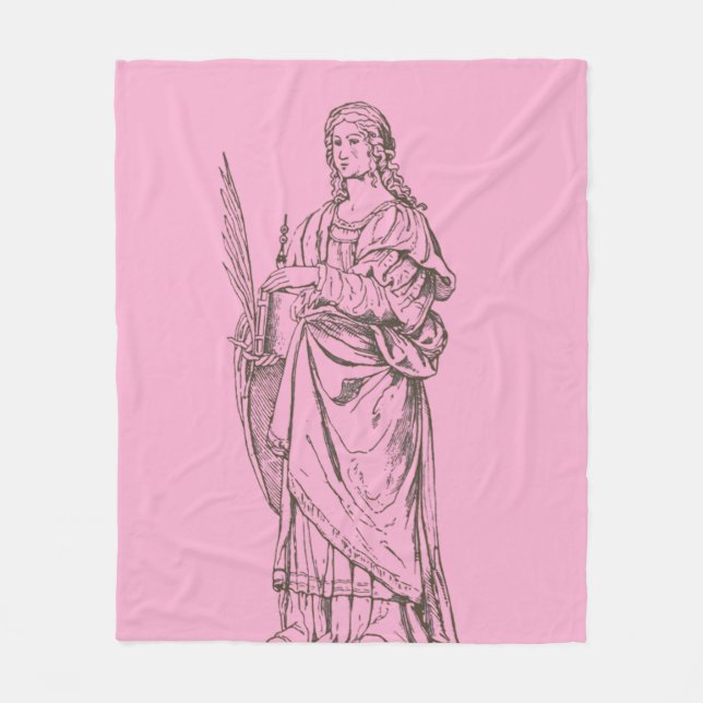 Saint Lucia by Bernardino Luini  Fleece Blanket (Front)