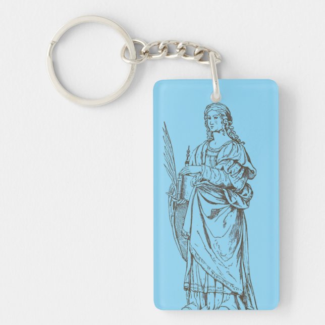 Saint Lucia by Bernardino Luini  Key Ring (Front)