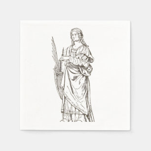 Saint Lucia by Bernardino Luini Napkin