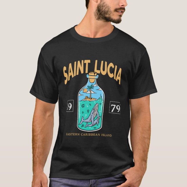 Saint Lucia Caribbean T-Shirt (Front)