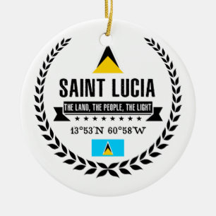 Saint Lucia Ceramic Tree Decoration