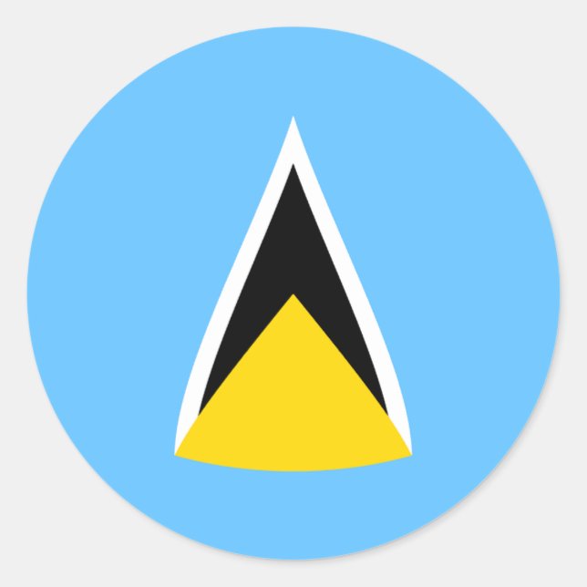 Saint Lucia Fisheye Flag Sticker (Front)