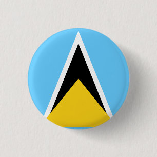 Saint Lucia Flag 3 Cm Round Badge