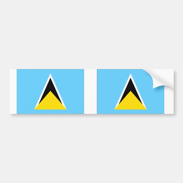 Saint Lucia flag Bumper Sticker (Front)
