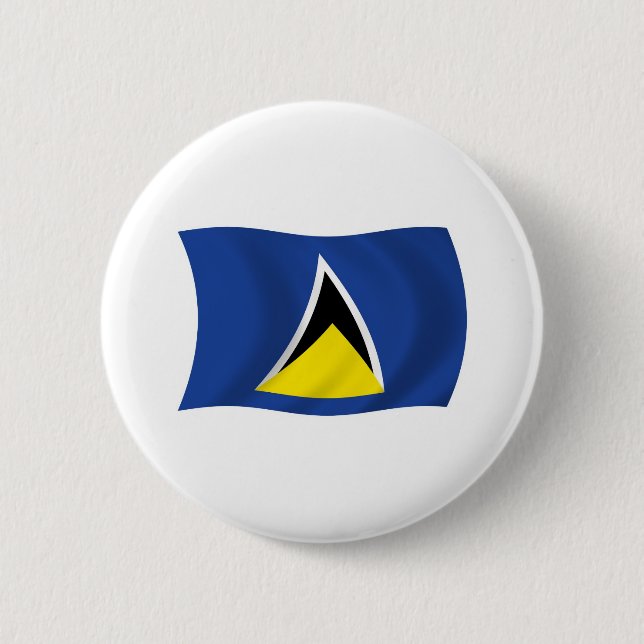 Saint Lucia Flag Button (Front)