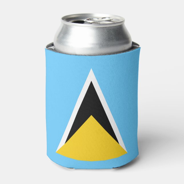 Saint Lucia Flag Can Cooler (Can Front)
