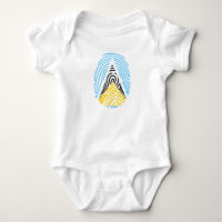 Saint Lucia Flag Fingerprint