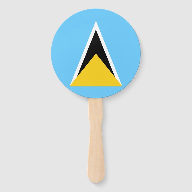 Saint Lucia Flag Hand Fan (Front)
