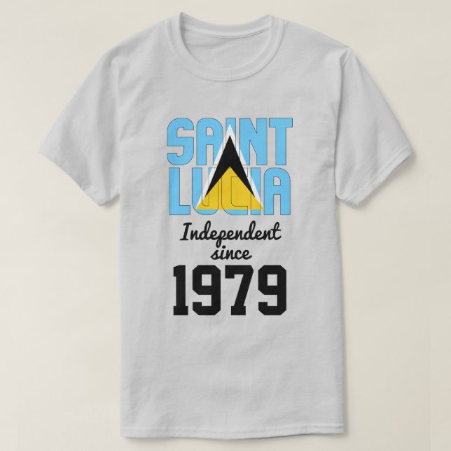 Saint Lucia Flag Independence Celebration T-Shirt (Design Front)