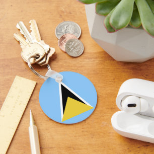 Saint Lucia flag Key Ring