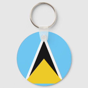 Saint Lucia Flag Key Ring