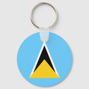 Saint Lucia Flag Key Ring