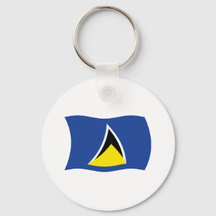 Saint Lucia Flag Keychain