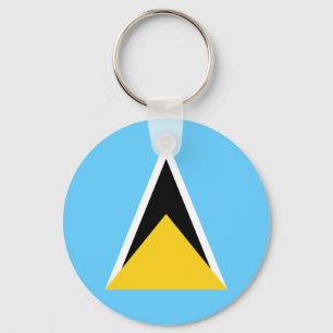 Saint Lucia Flag Keychain