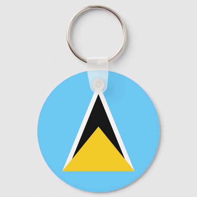 Saint Lucia Flag Keychain (Front)