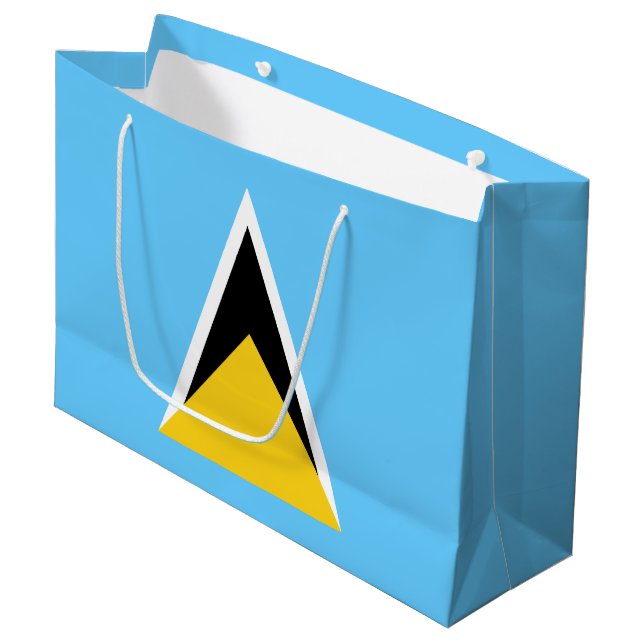 Saint Lucia Flag Large Gift Bag (Front Angled)