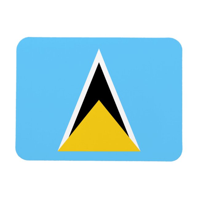 Saint Lucia Flag Magnet (Horizontal)