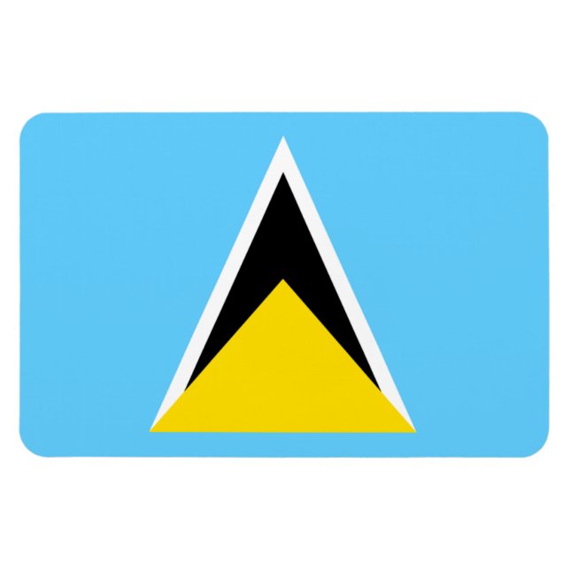 Saint Lucia Flag Magnet (Horizontal)