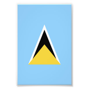 Saint Lucia flag Photo Print