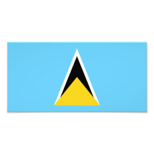 Saint Lucia Flag Photo Print