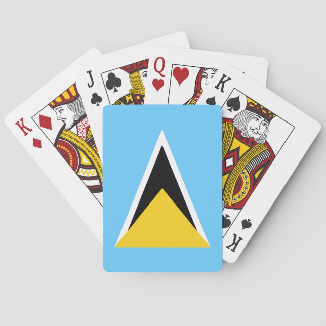 Saint Lucia Flag Playing Cards (Back)