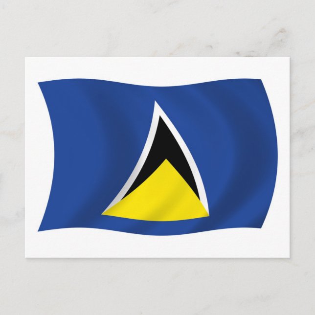 Saint Lucia Flag Postcard (Front)