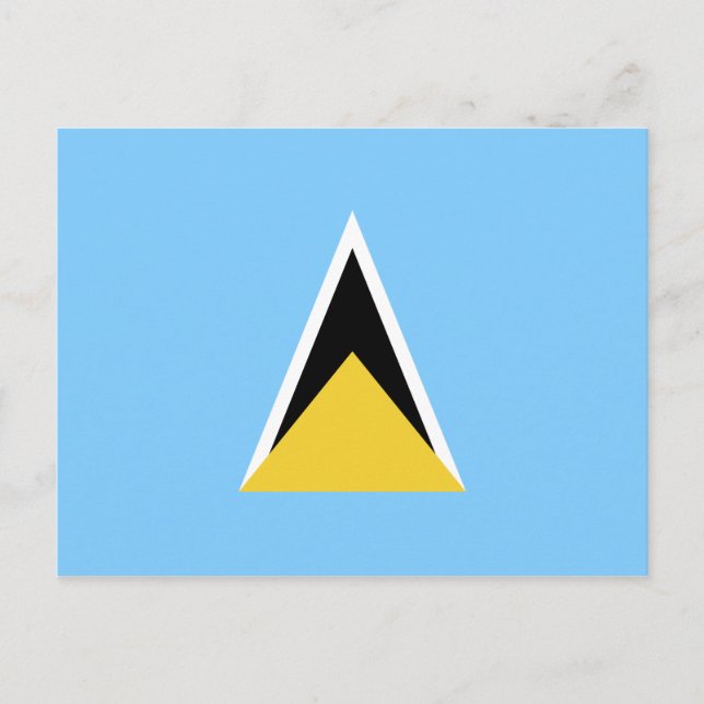 Saint Lucia Flag Postcard (Front)