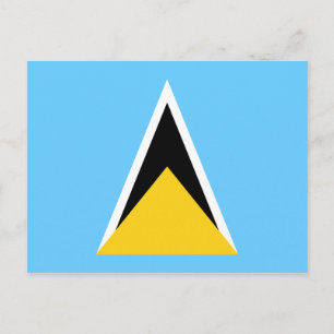 Saint Lucia Flag Postcard