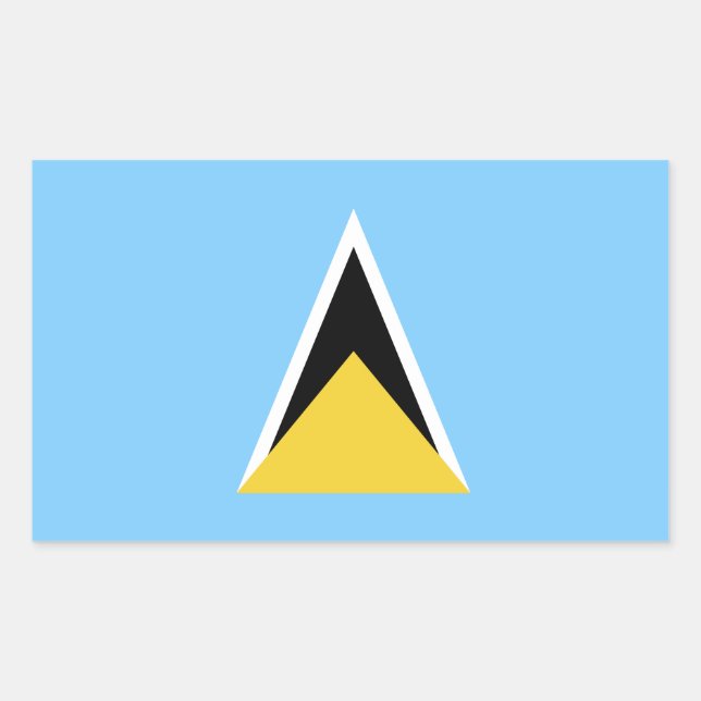 Saint Lucia Flag Rectangular Sticker (Front)