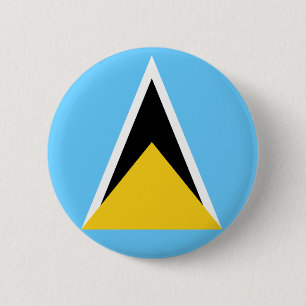 Saint Lucia Flag Saint Lucian Independence 6 Cm Round Badge