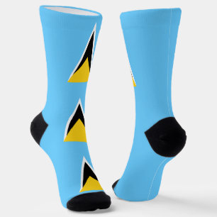 Saint Lucia Flag Socks
