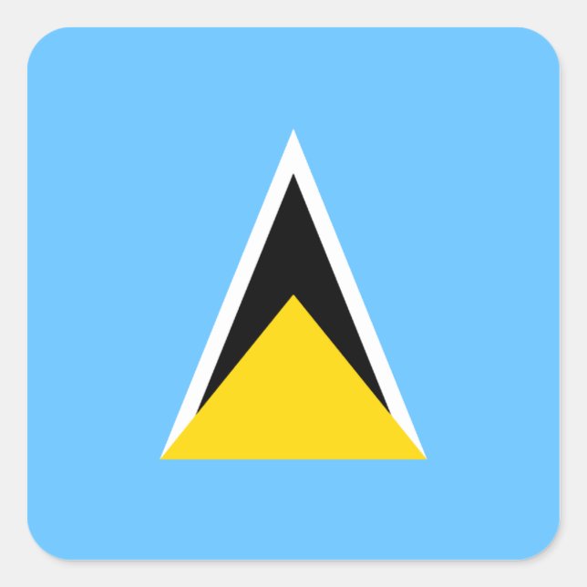 Saint Lucia Flag Sticker (Front)