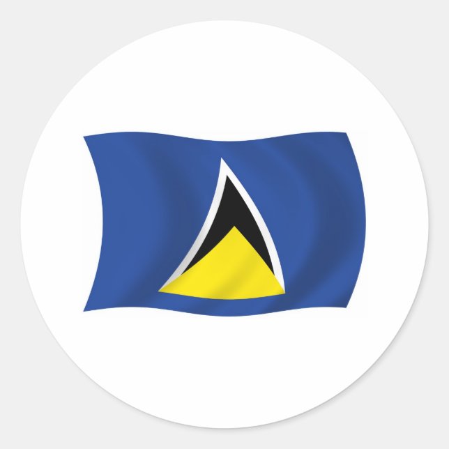 Saint Lucia Flag Sticker (Front)