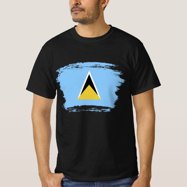 Saint Lucia flag T-Shirt (Front)