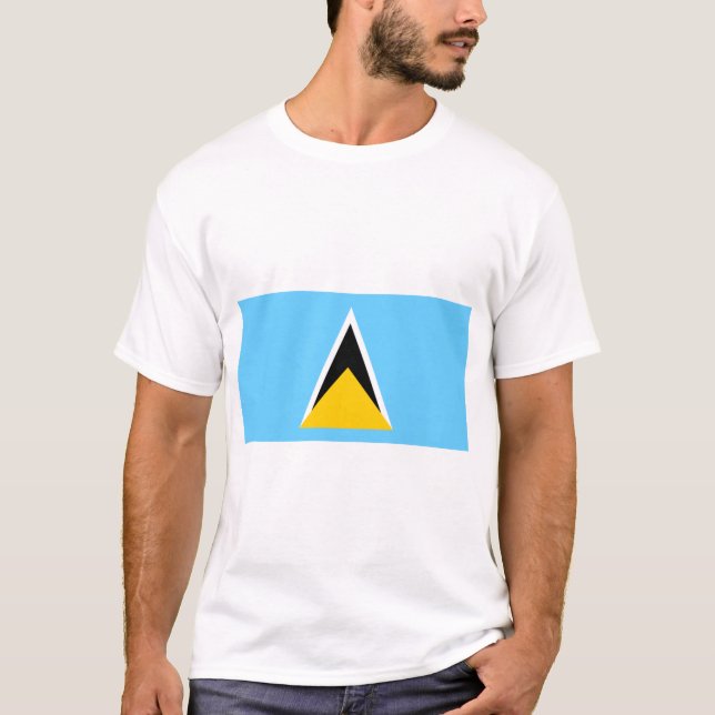 saint lucia flag T-Shirt (Front)