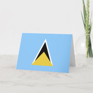 Saint Lucia flag Thank You Card